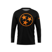 Black-Orange Tennessee 3 Stars Long Sleeve Performance Shirt