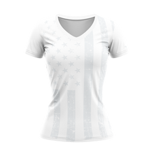 US Ghost Flag Ladies V-Neck Performance Shirt