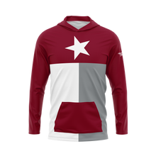 Maroon, Gray, and White Texas Flag Performance Hoodie