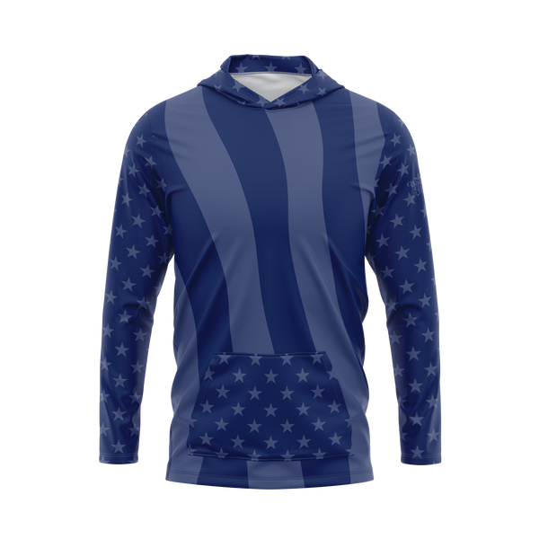 Blue Stars and Stripes Performance Hoodie