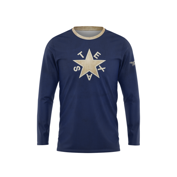 Aged First Republic of Texas Flag Long Sleeve Performance Shirt