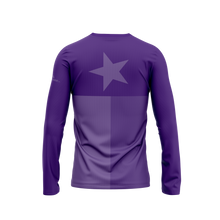 Purple Tonal Texas Flag Long Sleeve Performance Shirt