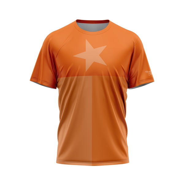 Burnt Orange Tonal Texas Flag Performance Shirt