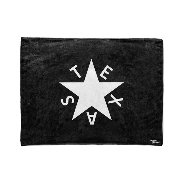 Black 1st Republic of Texas Flag Stadium Blanket