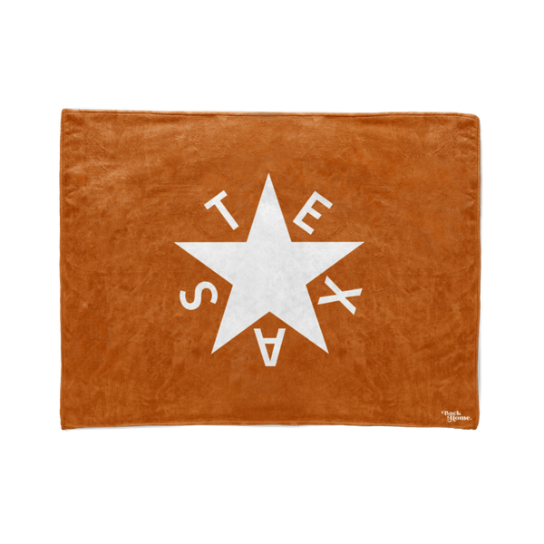 Burnt Orange 1st Republic of Texas Flag Stadium Blanket
