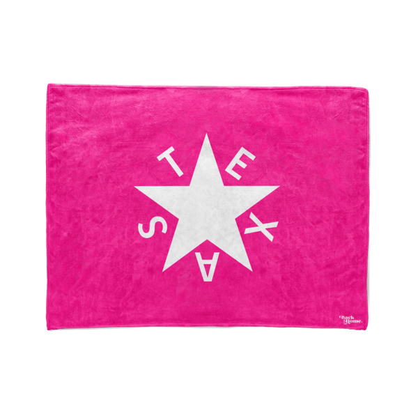 Fluorescent Pink 1st Republic of Texas Flag Stadium Blanket