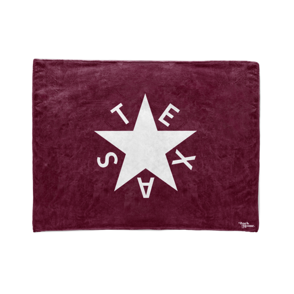 Maroon 1st Republic of Texas Flag Stadium Blanket