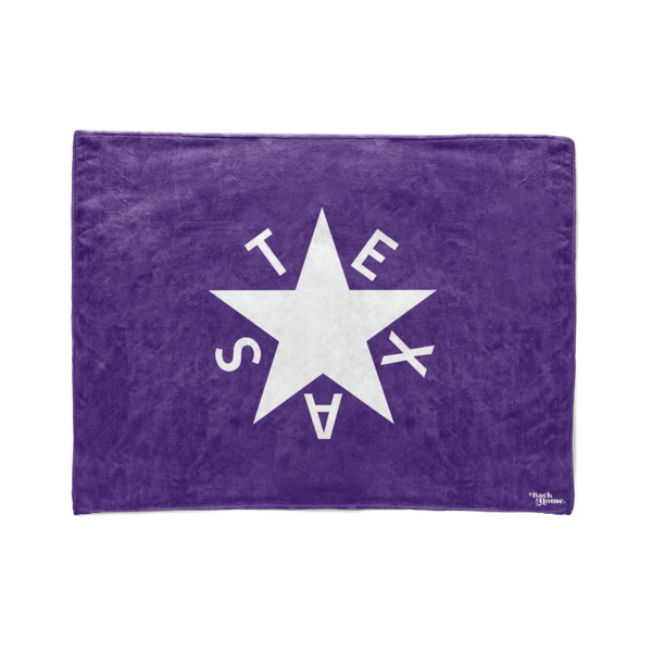 Purple 1st Republic of Texas Flag Stadium Blanket