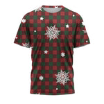 Green and Red Snowflake Performance Tee