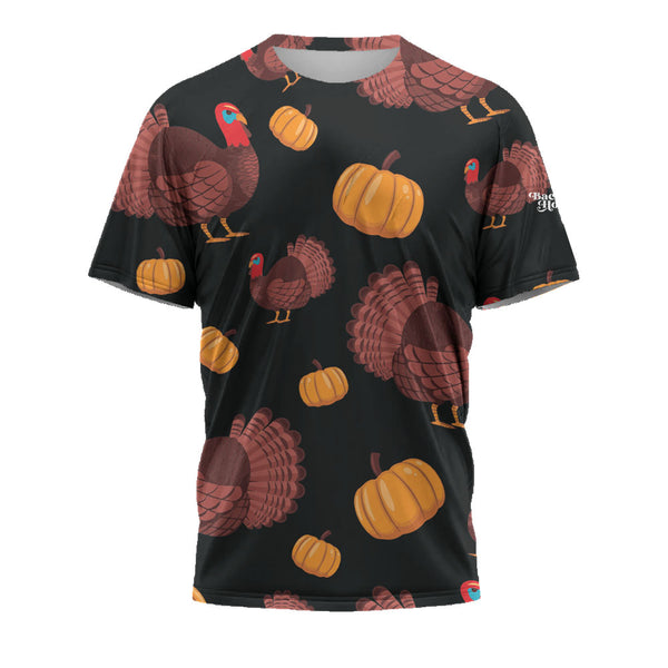 Thanksgiving Pattern Sublimation Performance Tee