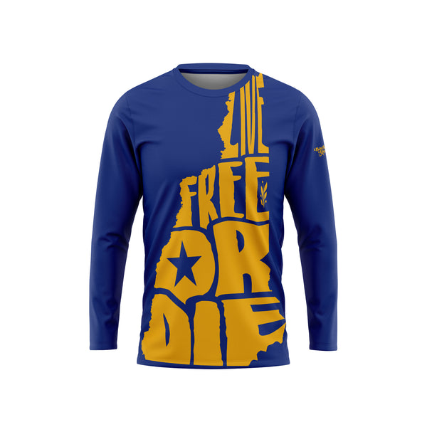 Live Free or Die Full Front Long Sleeve Performance Shirt
