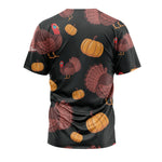 Thanksgiving Pattern Sublimation Performance Tee