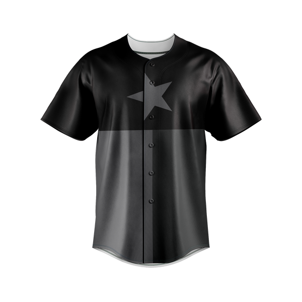 Dark Texas Flag Full Button Baseball Jersey