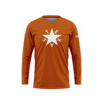 Burnt Orange First Republic of Texas Flag Long Sleeve Performance Shirt
