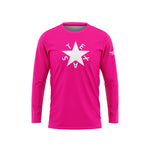 Fluorescent Pink First Republic of Texas Flag Long Sleeve Performance Shirt