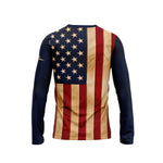 Aged US Flag Long Sleeve Performance Shirt