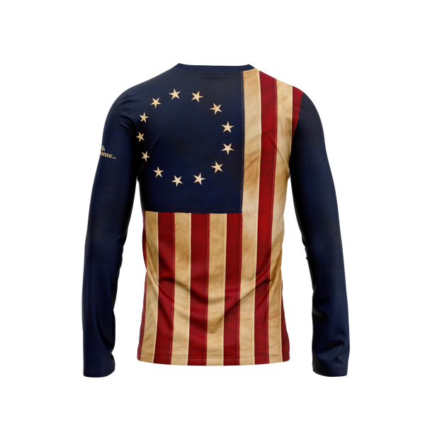 Betsy Ross Flag Long Sleeve Performance Shirt