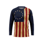 Betsy Ross Flag Long Sleeve Performance Shirt