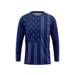 US Blue Flag Long Sleeve Performance Shirt