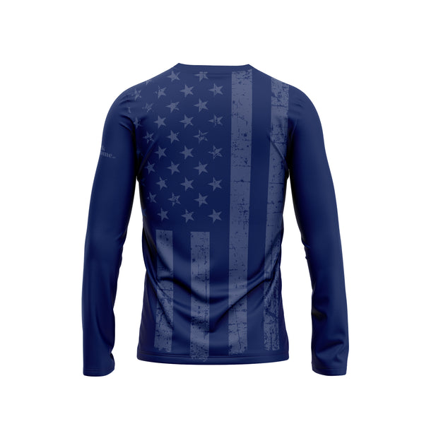US Blue Flag Long Sleeve Performance Shirt
