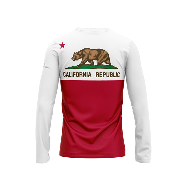 California Flag Long Sleeve Performance Shirt