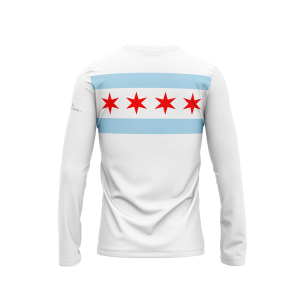 Chicago Flag Long Sleeve Performance Shirt