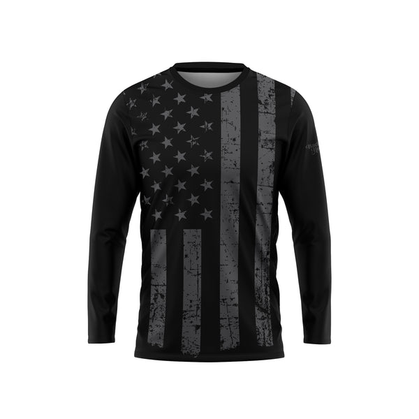 US Dark Flag Long Sleeve Performance Shirt
