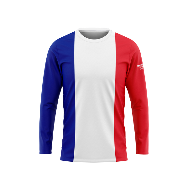 France Flag Long Sleeve Performance Shirt