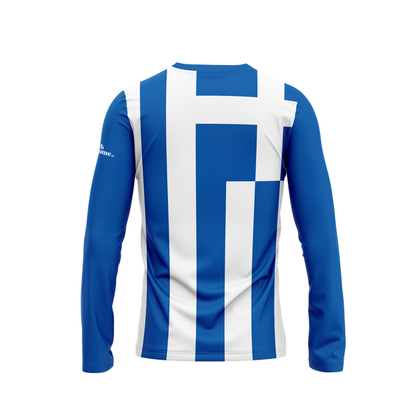 Greece Flag Long Sleeve Performance Shirt