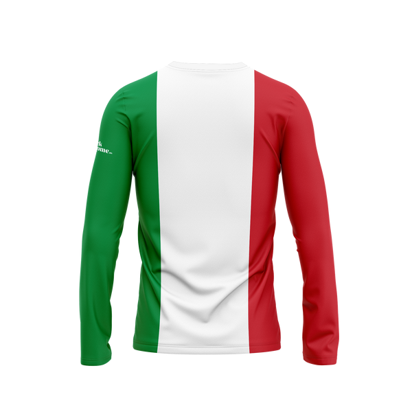Italy Flag Long Sleeve Performance Shirt