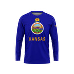 Kansas Flag Long Sleeve Performance Shirt