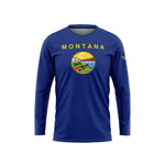 Montana Flag Long Sleeve Performance Shirt