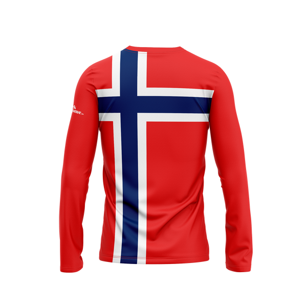 Norway Flag Long Sleeve Performance Shirt