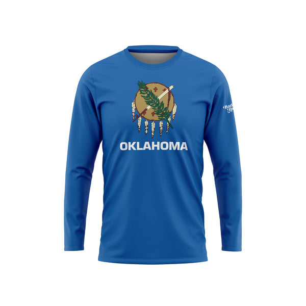 Oklahoma Flag Long Sleeve Performance Shirt