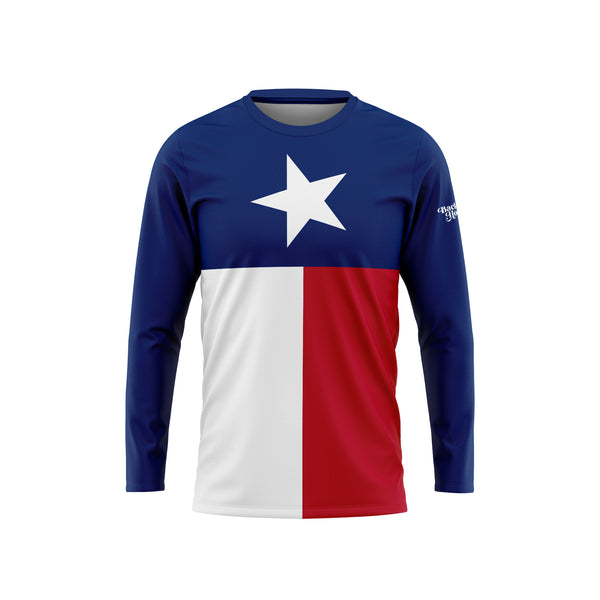 Texas Flag Long Sleeve Performance Shirt