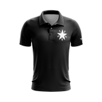 Black First Republic of Texas De Zavala Flag Performance Golf Shirt