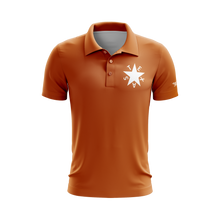 Burnt Orange First Republic of Texas De Zavala Flag Performance Golf Shirt