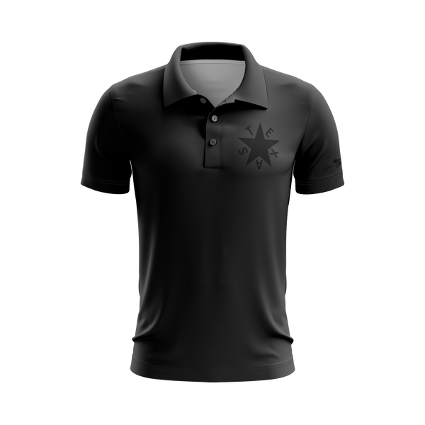 Dark First Republic of Texas De Zavala Flag Performance Golf Shirt