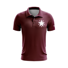 Maroon First Republic of Texas De Zavala Flag Performance Golf Shirt