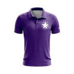 Purple First Republic of Texas De Zavala Flag Performance Golf Shirt