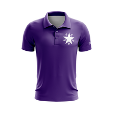 Purple First Republic of Texas De Zavala Flag Performance Golf Shirt