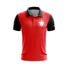 Scarlet-Black First Republic of Texas De Zavala Flag Performance Golf Shirt