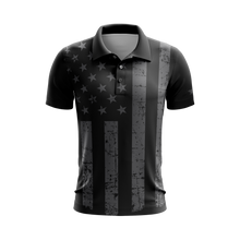 Dark USA Flag Performance Golf Shirt