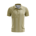 Gold USA Flag Performance Golf Shirt