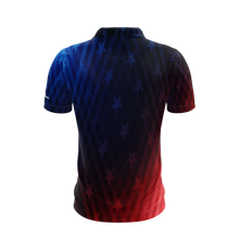 US Stars and Bars Fade Performance Golf Shirt