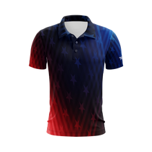 US Stars and Bars Fade Performance Golf Shirt