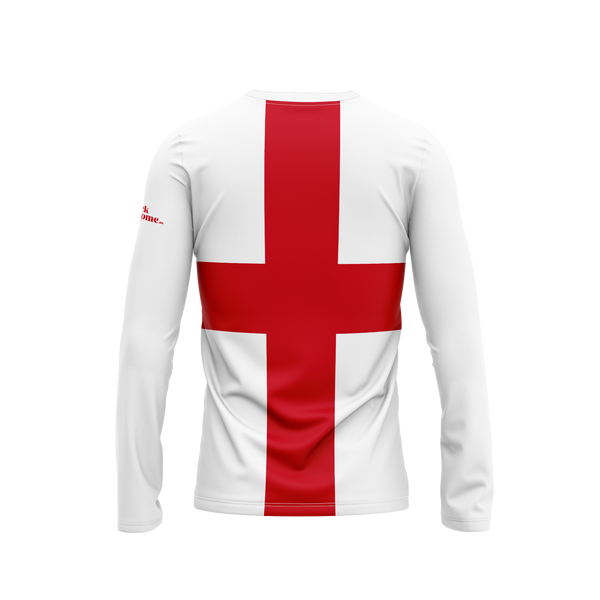 England Flag Long Sleeve Performance Shirt
