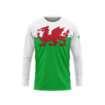 Wales Flag Long Sleeve Performance Shirt